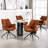 Modern Metal Frame Upholstered Swivel Dining chair-333280620
