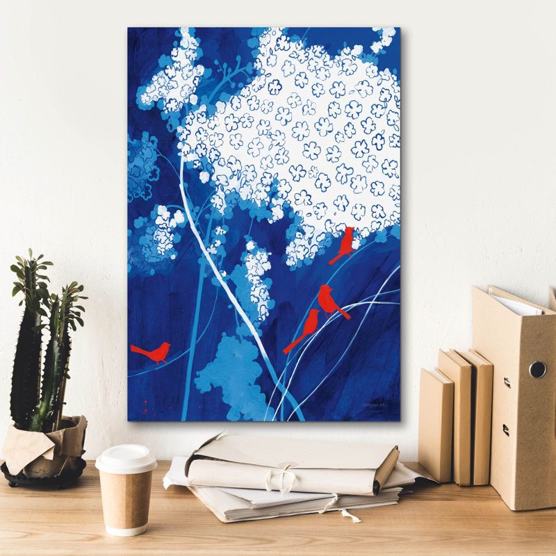 «Feather And Fluff» par Danhui Nai, art mural sur toile, H 26 po x l 18 po