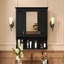 Armoire à pharmacie murale 35 po x 28 po, armoire de salle de bain moderne avec miroir, armoire à miroir avec tablettes ouvertes-1448013842