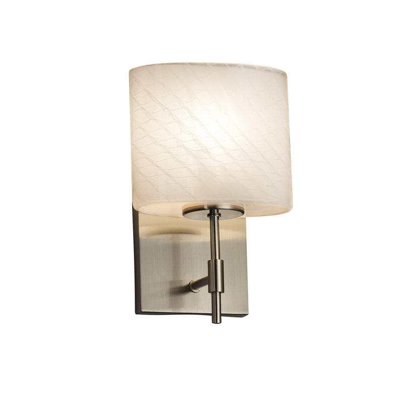 Casson 1 - Light Dimmable Armed Sconce, Brushed Nickel, Mercury Glass, Yes