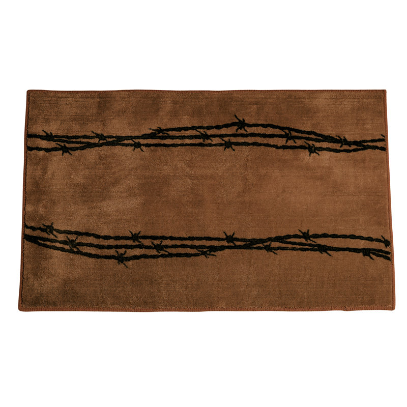 Tapis de cuisine antidérapant de style rustique, L 24 po x L 36 po, Chocolat