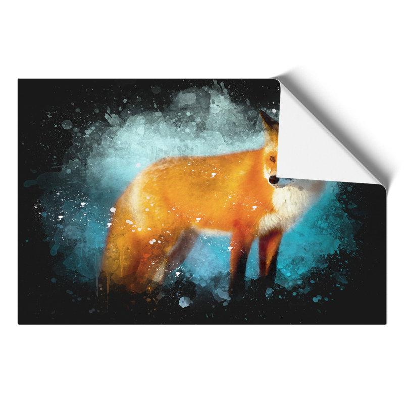 Red Fox Paint Splash - Frameless Print, 30cm H x 42cm W x 0.1cm D