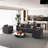 Aurora 3-Pieces Chenille Storage Seat Sofa Set Modular Sectional Couch Set With Removable Cushion Cover For Apartment Livingroom Lounge, 2 Single Armchairs & 3-Seat Sofa Set-995760330