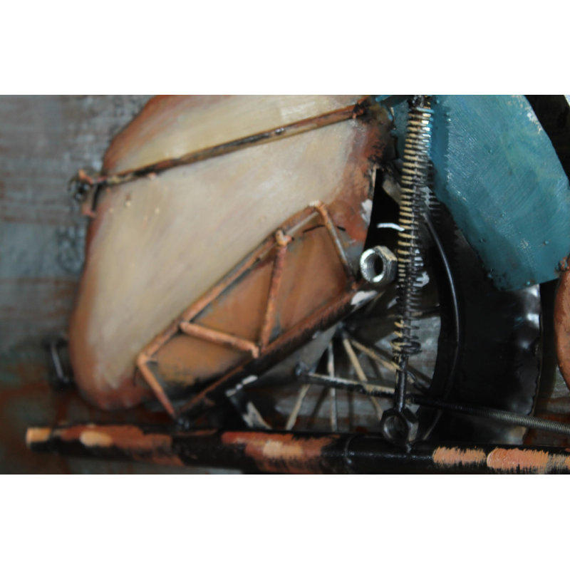 Peinture rétro sur métal avec effet 3D 79 "x 2" x H 40 "
