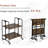 Metal 2-Tier Rolling Cart, Foldable Portable Storage Shelves With Locking Wheels For Kitchen, RV
