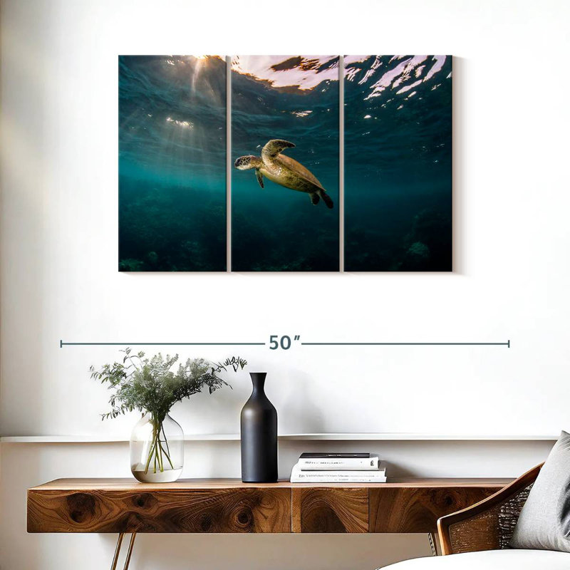 Ningaloo Reef Sea Turtle, 24" H x 38" W