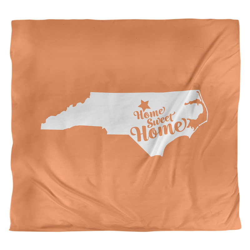 Housse de couette durham de la maison, Housse de couette pour très grand lit, Orange, Microfibre