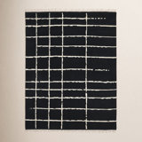 Paris Hand Knotted Area Rug in Black/White