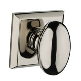 Ellipse Single Dummy Door Knob with Traditional Square Rose