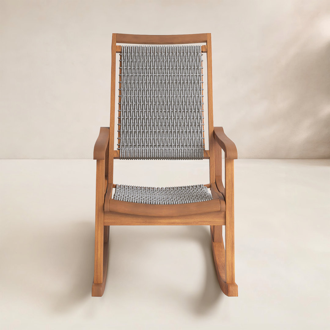 Arnot Rocking Solid Wood Chair Birch Lane™ Color: Driftwood Gray