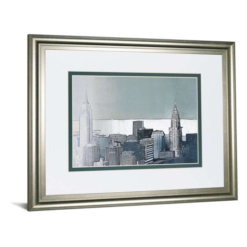 Skyline Duo Wall Art - 34" x 40" - Silver Frame
