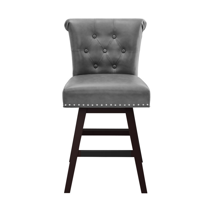 Tabouret de comptoir pivotant 25,8 po Aquetzalli, Gris, 4