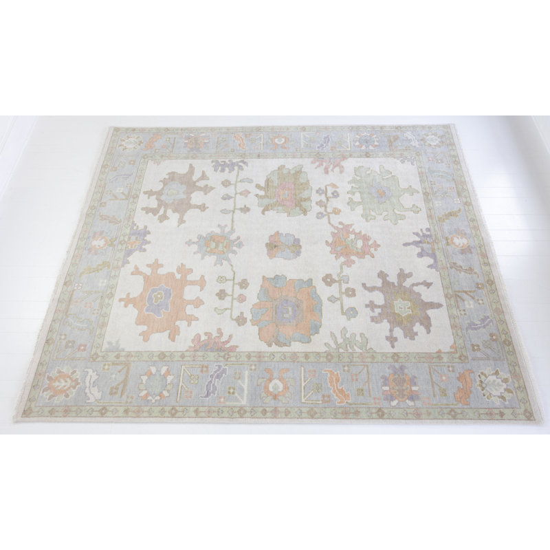 Nellie Handmade Oushak Wool Area Rug, Rectangle 8' x 10'