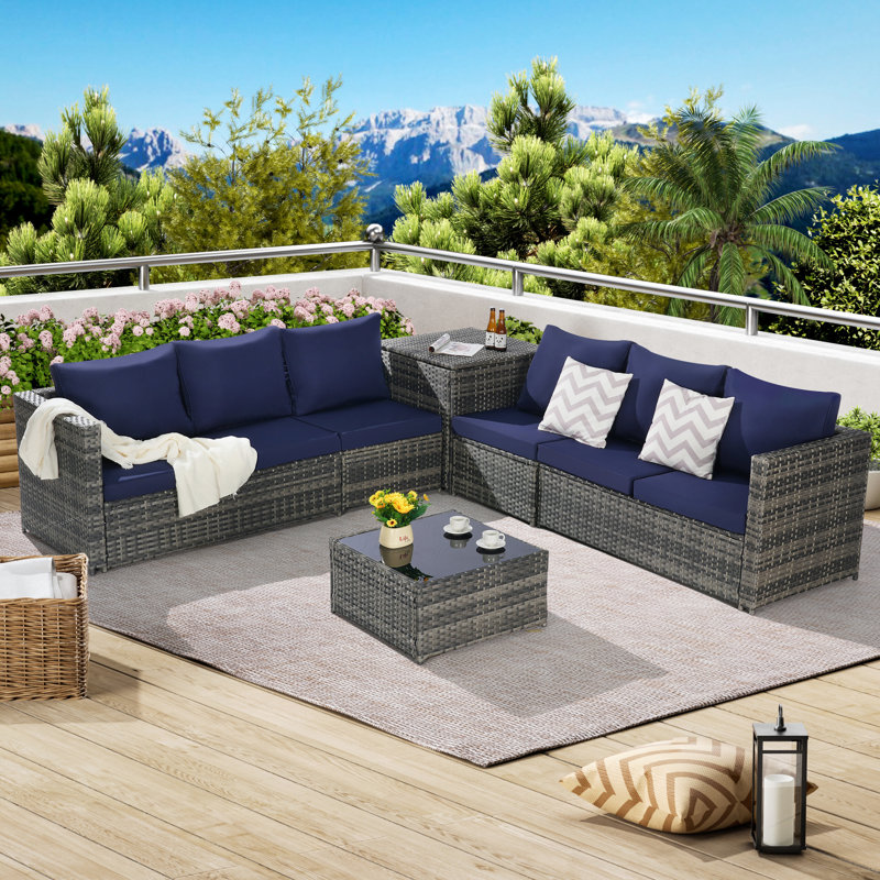 Patio Dining Sets, Dark Blue