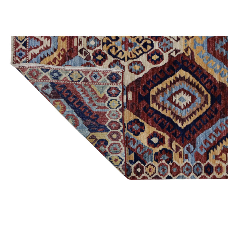 Tapis multicolore de haute qualité noué à la main