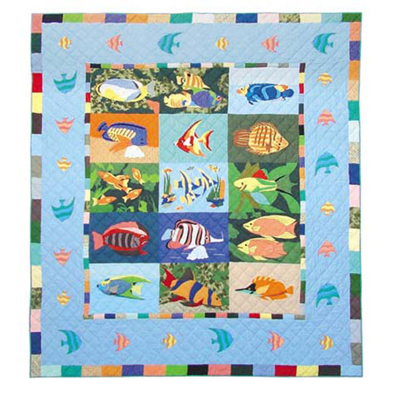 Ocean Schools Farmhouse / Country Cotton Quilt, King