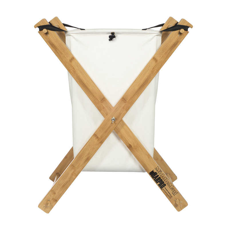 Sac à linge en coton / toile avec poignées, Blanc