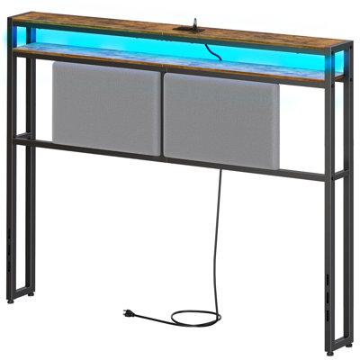 Lutske Upholstered Headboards with Storage and Charging Station