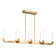 Del Mar 8-Light LED Linear Chandelier in Warm Brass by Breegan Jane