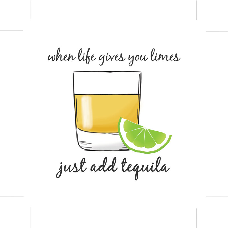 Lime And Tequila - Wrapped Canvas Print, 30cm H x 30cm W x 3.8cm D