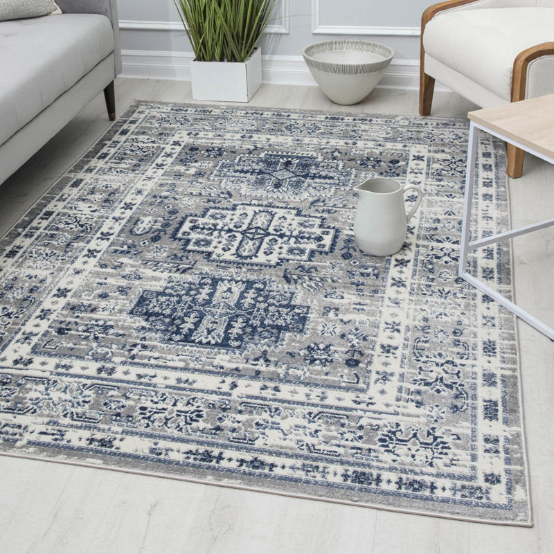 Gabriel Vintage Inky Sundara Area Rug, Rectangle 5'3" x 7'