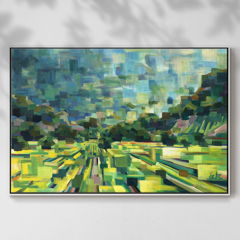 Été - reproduction de cadre flottant sur toile, H 41 po x l 27 po x P 2 po, Blanc