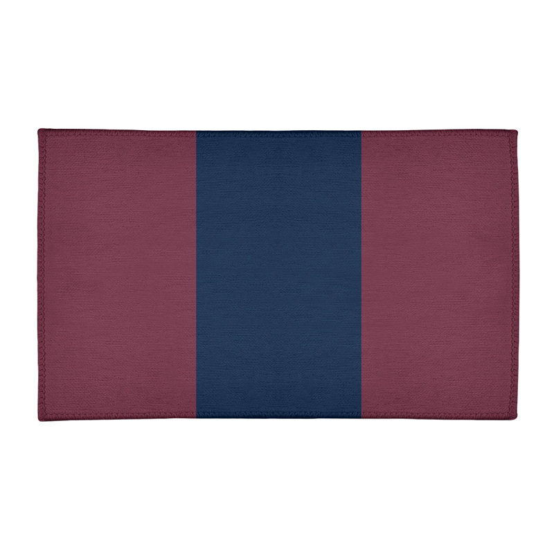 Tapis de vin à rayures/bleu marine, Rectangle 3 pi x 5 pi