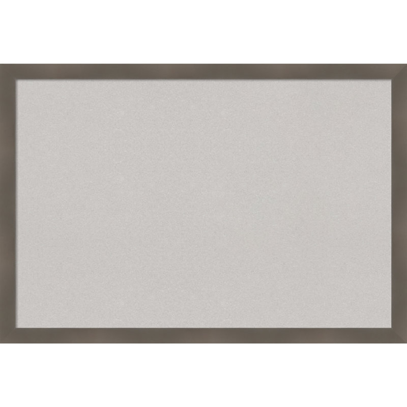 Panneau de liège gris, cadre en bois gris Edwin - babillard, tableau d'organisation, tableau d'affichage, Gris argile