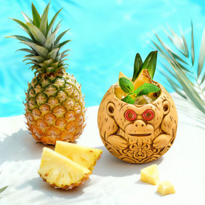 TASSE TIKI SINGE NOIX DE COCO