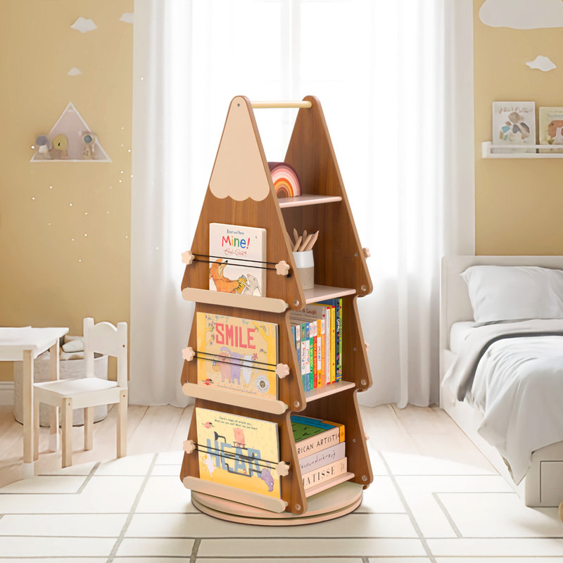 Design-oriented Rotating Bookshelf 18.1"w X 42"h
