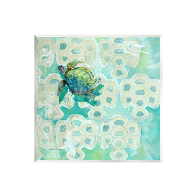 Motif géométrique de tortue de mer - impression