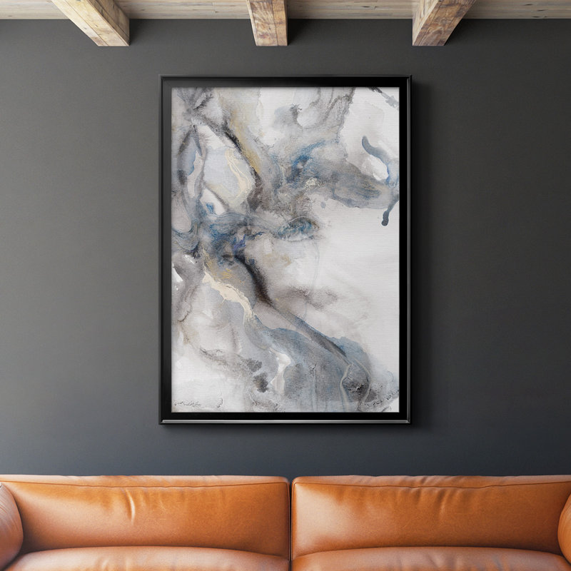 Marble Trance, toile encadrée de qualité supérieure - prête à être accrochée, H 30,5 po x l 22,5 po x P 1 po, Cadre noir
