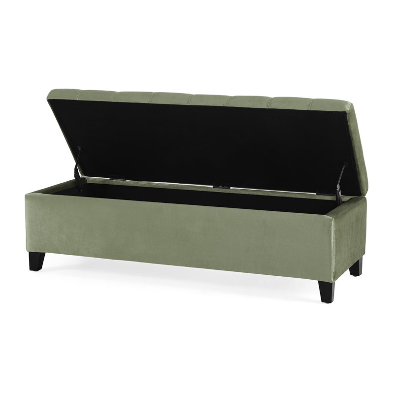 Repose-pieds rectangulaire en velours avec repose-pieds