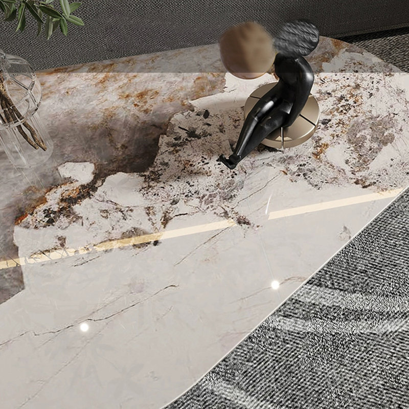 Italian Irregular Rock Slab Coffee Table, 15.75" H x 55.12" L x 27.56" W