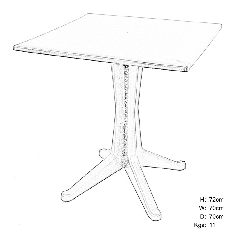 Ponente Patio Garden Table, Anthracite