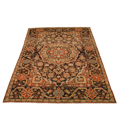 One-of-a-Kind 4'2" X 6'5" 1990s Wool Area Rug in Multicolor