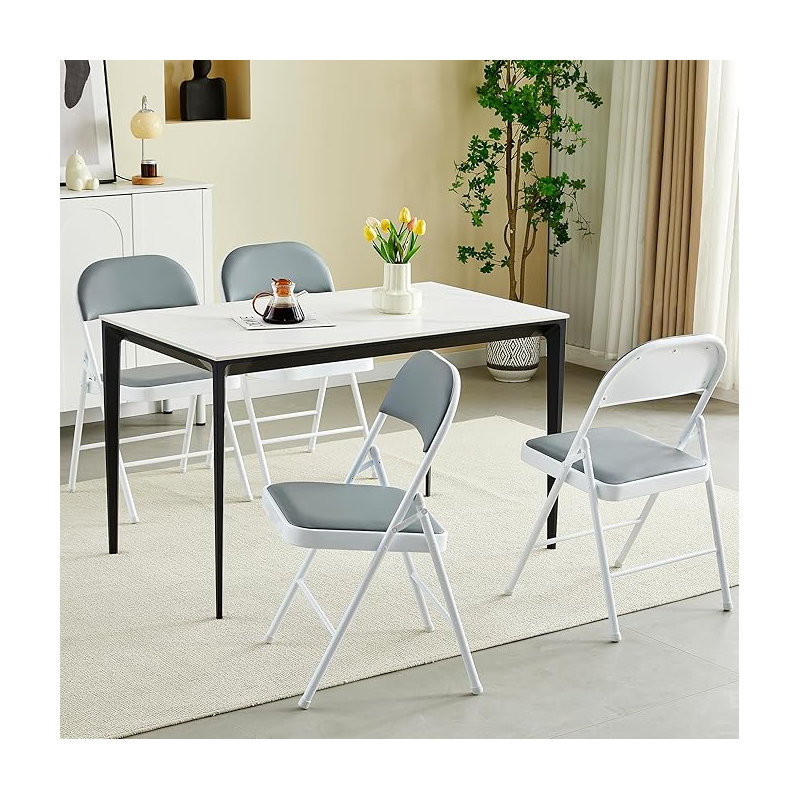Crume Folding Chair (set of 4), Grey
