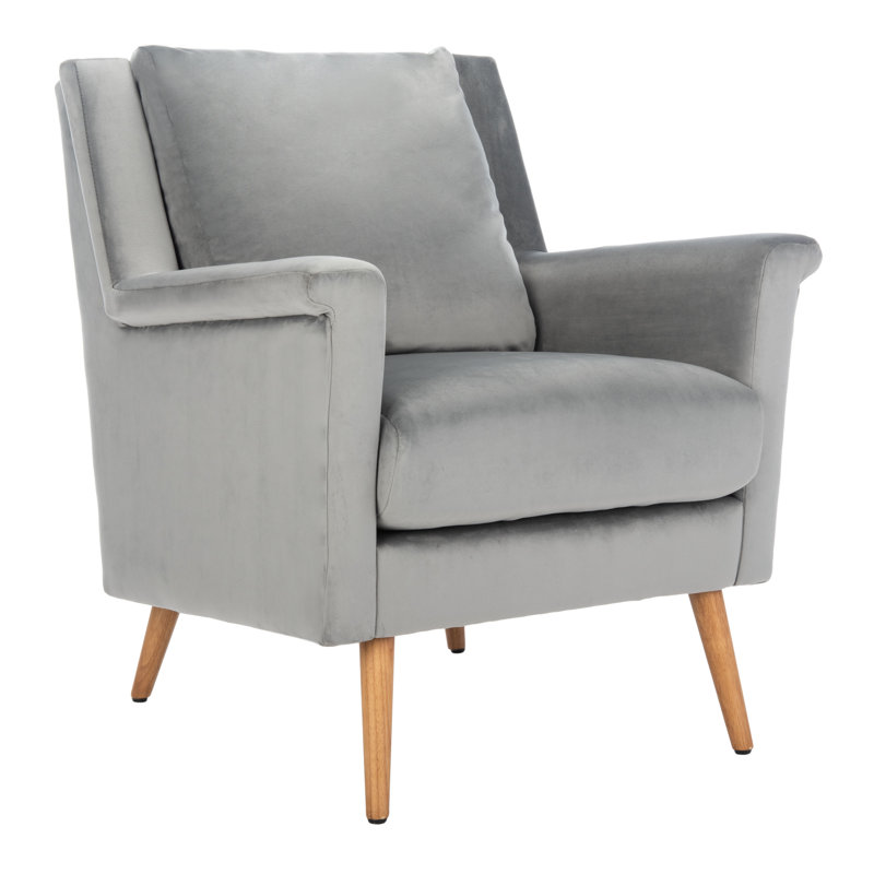 Velveteen Velvet Armchair, Stone Velvet
