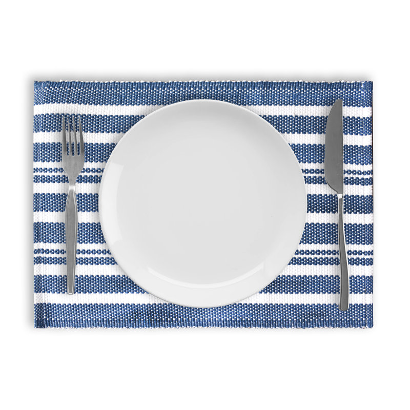Napperon en coton 6 po Alvaro Broadway, Bleu