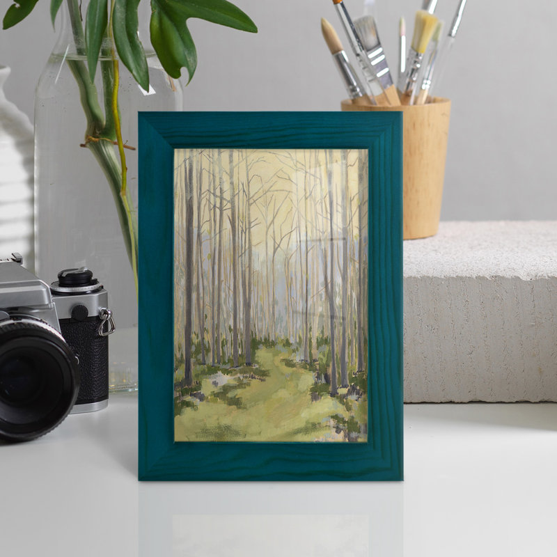 «Delicate Forest I», reproduction de cadre photo simple, H 6 po x l 4 po x P 1 po, Bleu