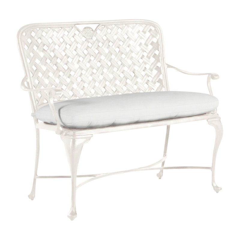 Provance Aluminum Garden Bench, Rollo Lace, No Welt, Ancient Earth