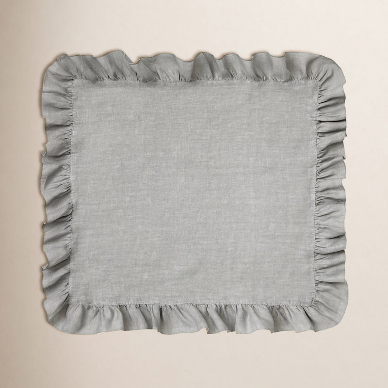Lucca Linen Square Napkins, Gray