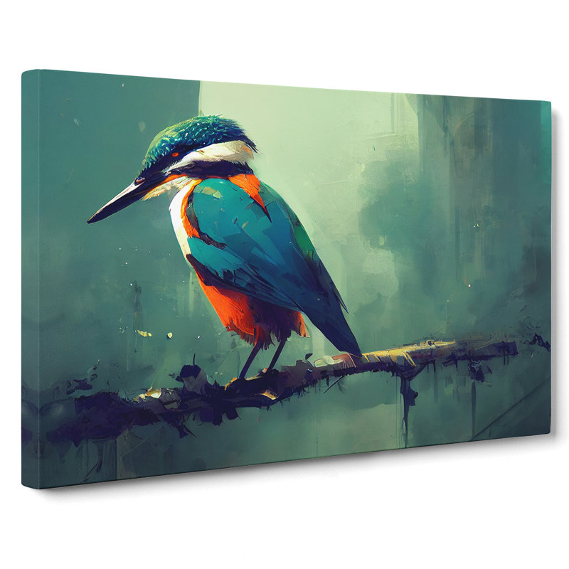 Kingfisher Bird Vol.5 - Wrapped Canvas, 35cm H x 50cm W x 3cm D