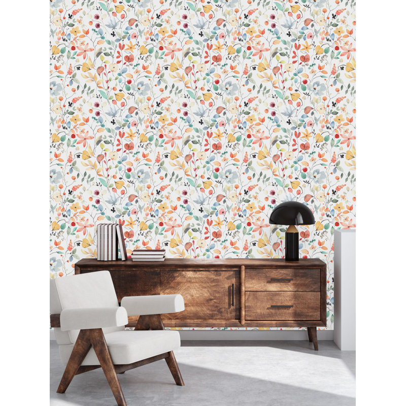 Panneau de papier peint feuilles d'automne L 18,75 pi x 25 po