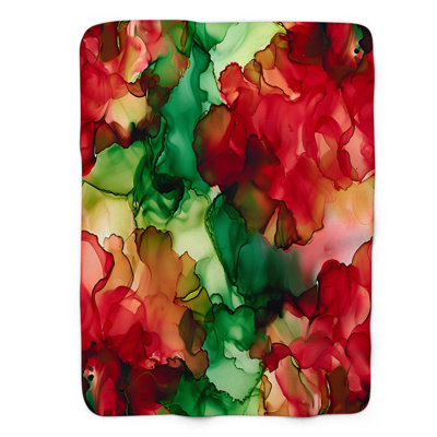 Glittering Crimson Emeraldscape - 1 Piece Premium Throw Blanket