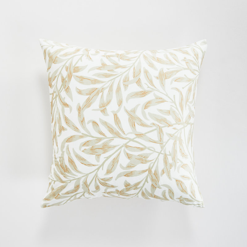 Floral Beige Throw Pillow 22"