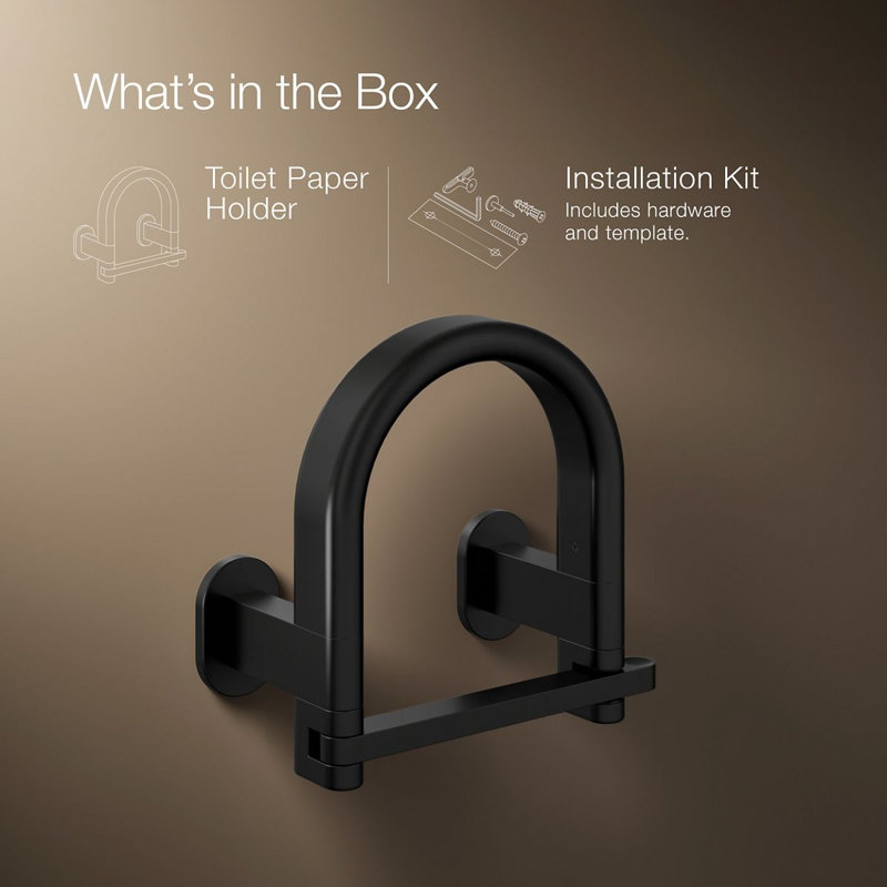 Belay Toilet Paper Holder, Matte Black