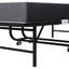 Lit simple pliant de 75 pouces avec matelas confortable en mousse à mémoire de forme de 5 pouces, conception d'espace, structure en métal sur roulettes pour adultes, roues de 5 po pour économiser de l'espace, petits espaces idéaux