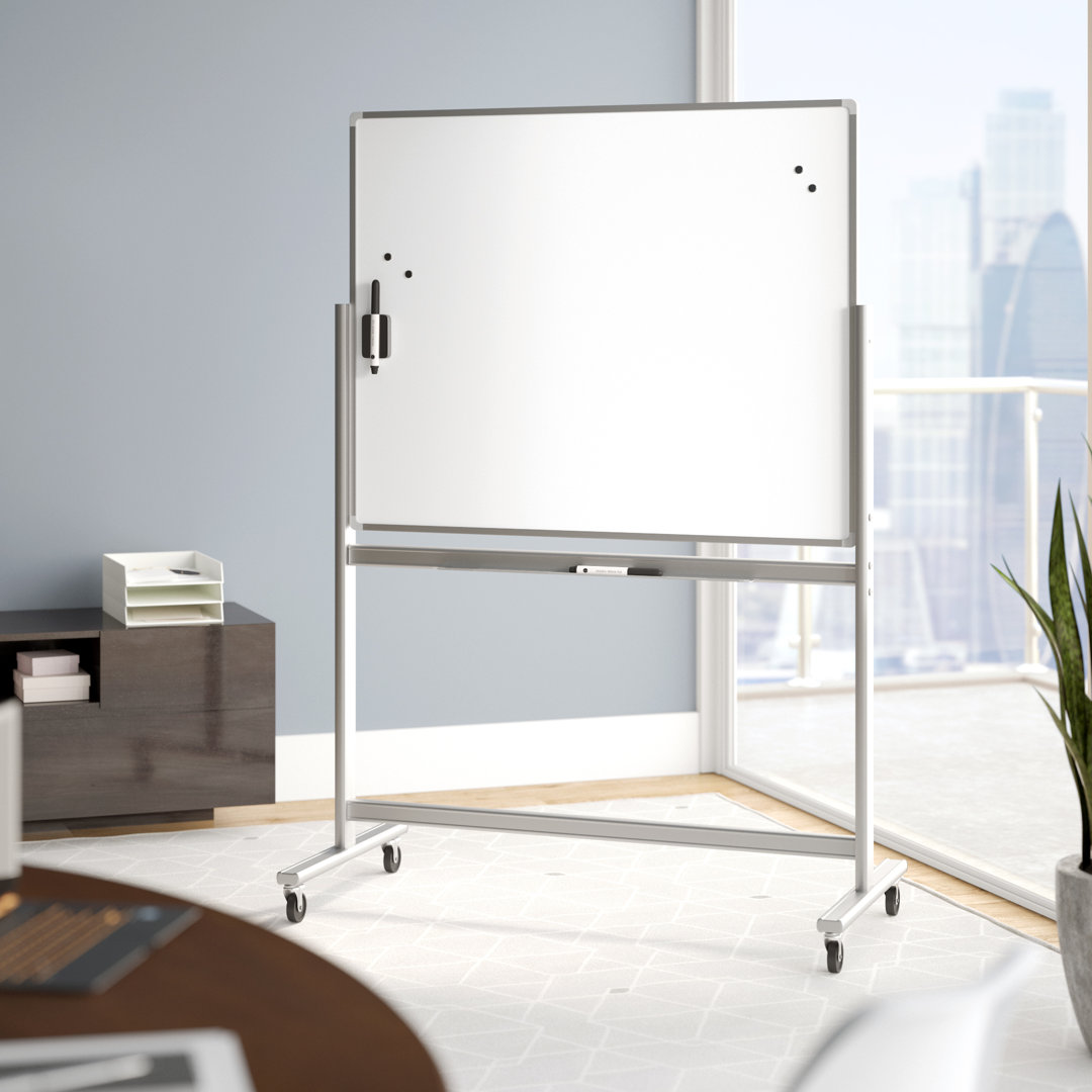 Dry Erase Magnetic Mobile Glass Board Inbox Zero 