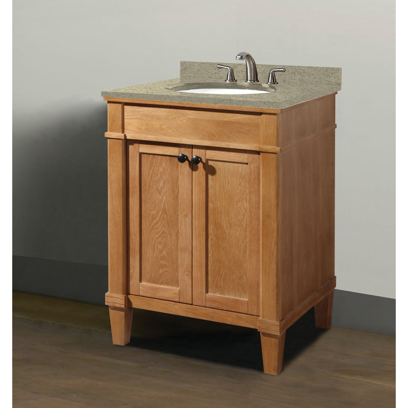 Ensemble de meuble-lavabo pour salle de bain simple 25 po Sisco, Biscuit